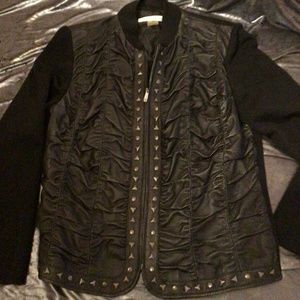 PETER NYGARD label-100% leather & jersey sleeves  Sz.L US 10-12 New never worn